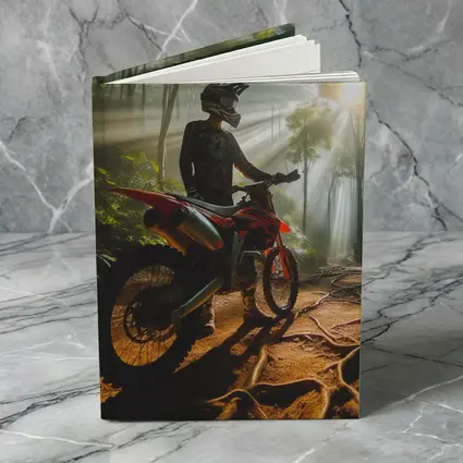 Motocross Rider Forest Sunbeams Dirt Trail