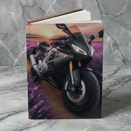 Aprilia Sport Bike Lavender Field Sunset