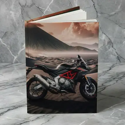 Aprilia Motorcycle Black Desert Volcanic Landscape