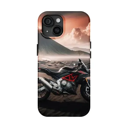 Aprilia Motorcycle Black Desert Volcanic Landscape