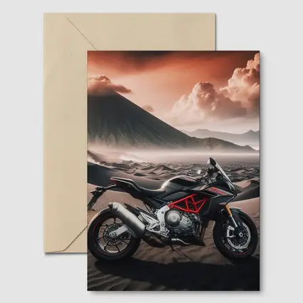 Aprilia Motorcycle Black Desert Volcanic Landscape