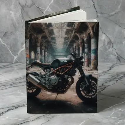 Aprilia Cafe Racer Motorcycle Abandoned Industrial Hall