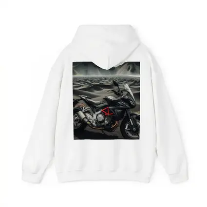 MV Agusta Motorcycle Dark Volcanic Desert Landscape
