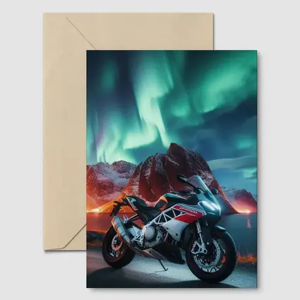 Aprilia Sport Bike Northern Lights Night