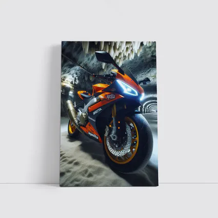 Aprilia Sport Bike Inside Cave Tunnel