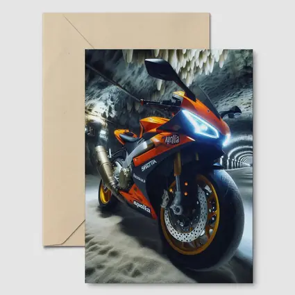 Aprilia Sport Bike Inside Cave Tunnel