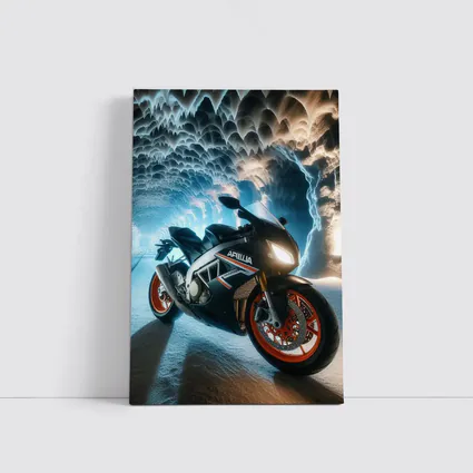 Aprilia Superbike Inside Icy Cave Tunnel