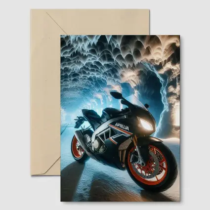 Aprilia Superbike Inside Icy Cave Tunnel
