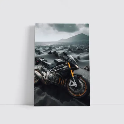 Aprilia Streetfighter Motorcycle Volcanic Desert Landscape