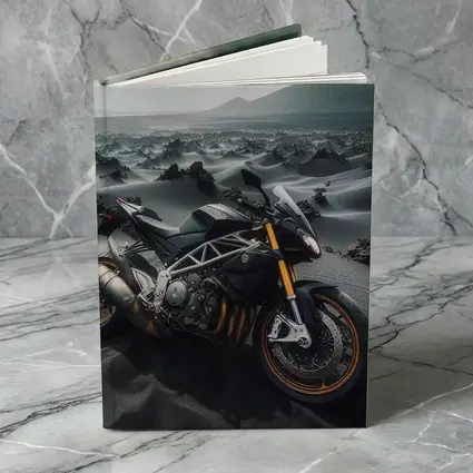 Aprilia Streetfighter Motorcycle Volcanic Desert Landscape