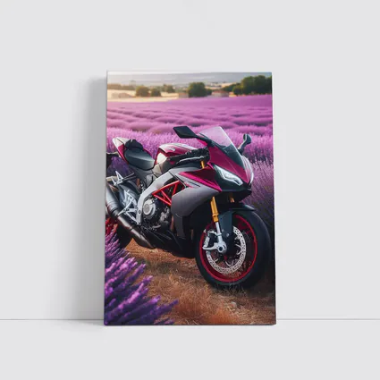 Aprilia Sport Bike Lavender Field Background