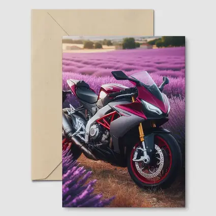 Aprilia Sport Bike Lavender Field Background