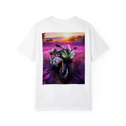 Sport Bike Superbike Lavender Fields Sunset
