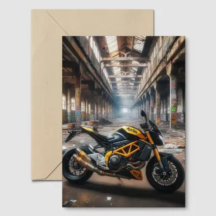 Aprilia Naked Bike Abandoned Industrial Warehouse