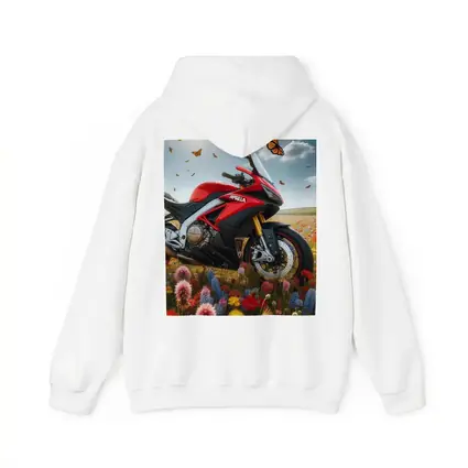 Aprilia Motorcycle Red Among Wildflower Fields