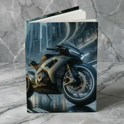 Futuristic Sport Bike Cyberpunk City Night