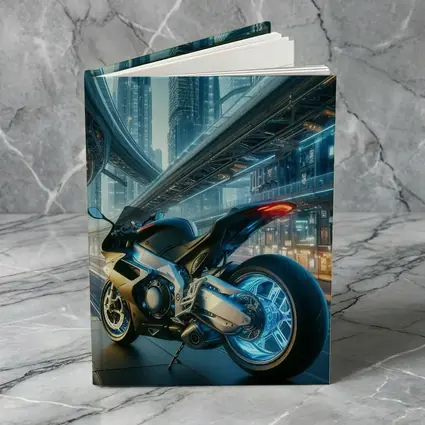 Futuristic Sport Bike Neon Cyberpunk City