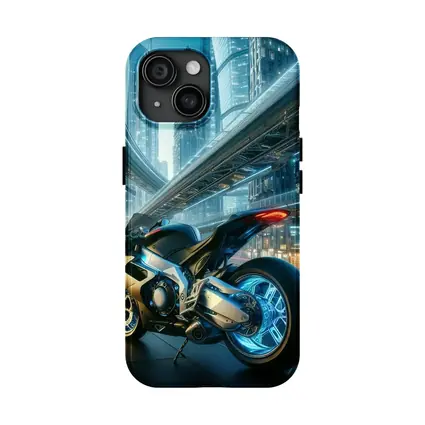 Futuristic Sport Bike Neon Cyberpunk City