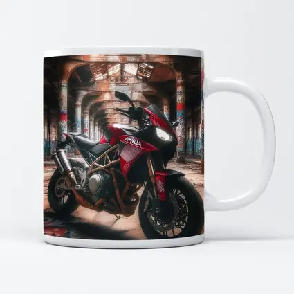 Aprilia Motorcycle Red Abandoned Industrial Hall