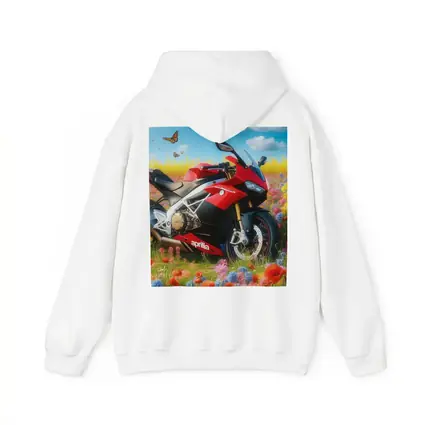 Aprilia Motorcycle Red Wildflower Field Butterflies