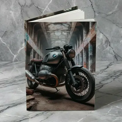 BMW Cafe Racer Motorcycle Abandoned Industrial Hall