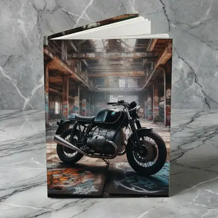 BMW Cafe Racer Motorcycle Abandoned Industrial Hall