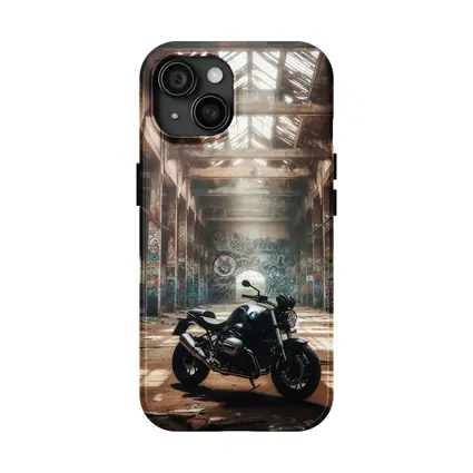 BMW Motorcycle Abandoned Warehouse Graffiti Scene