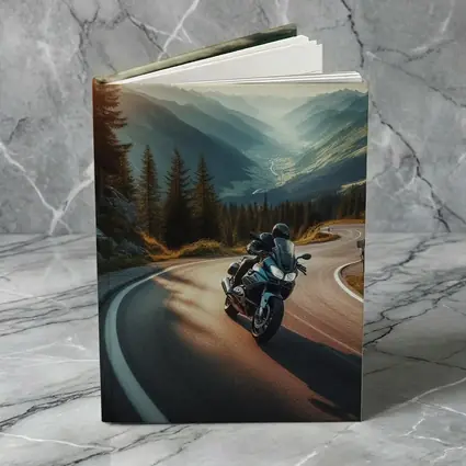 Touring Motorcycle Winding Alpine Mountain Road