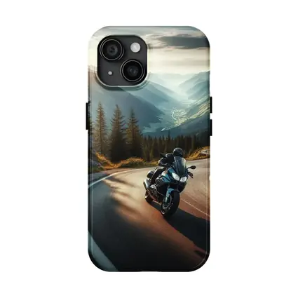 Touring Motorcycle Winding Alpine Mountain Road