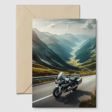 BMW Touring Motorcycle Alpine Mountain Road
