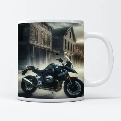 BMW Motorcycle Dark Abandoned Town Street