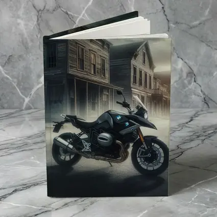 BMW Motorcycle Dark Abandoned Town Street