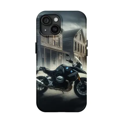 BMW Motorcycle Dark Abandoned Town Street