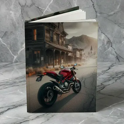 Red Ducati Monster Ghost Town Street