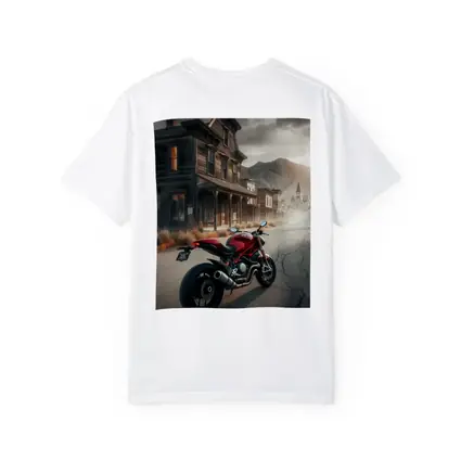 Red Ducati Monster Ghost Town Street