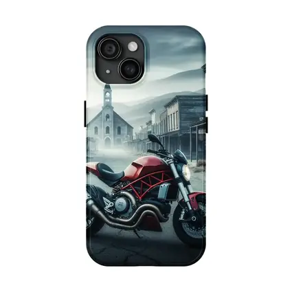 Ducati Monster Red Bike Ghost Town Street