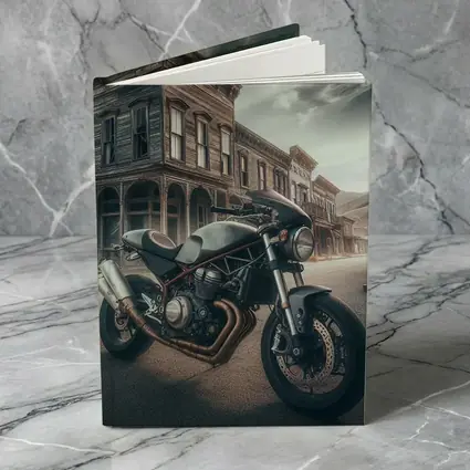 Cafe Racer Motorcycle Abandoned Western Town Street