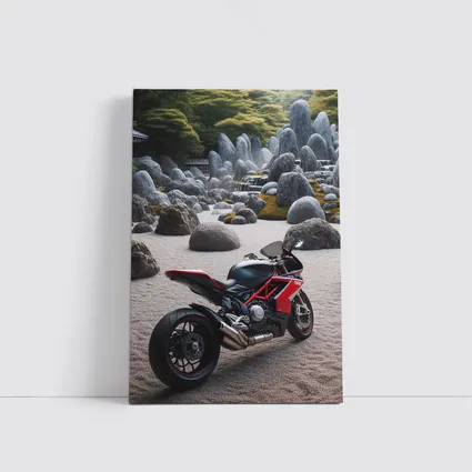 Ducati Superbike Parked In Zen Garden