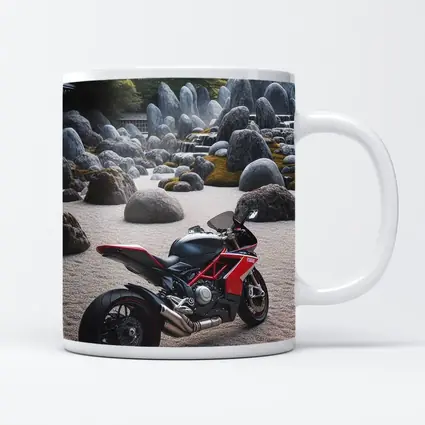Ducati Superbike Parked In Zen Garden