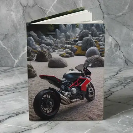 Ducati Superbike Parked In Zen Garden