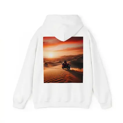 Sport Bike Rider Desert Dunes Sunset