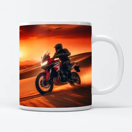 Honda Adventure Motorcycle Desert Sunset Ride