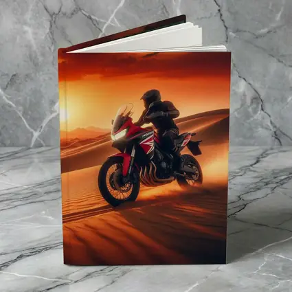 Honda Adventure Motorcycle Desert Sunset Ride