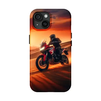 Honda Adventure Motorcycle Desert Sunset Ride