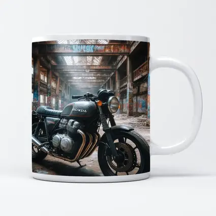 Honda Cafe Racer Motorcycle Abandoned Industrial Warehouse