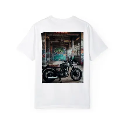 Honda Cafe Racer Motorcycle Abandoned Building Graffiti