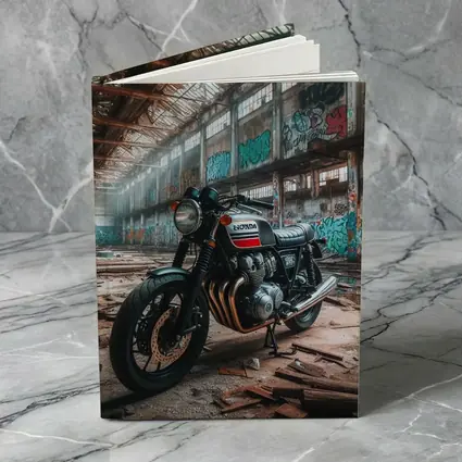Honda Cafe Racer Motorcycle Abandoned Industrial Warehouse