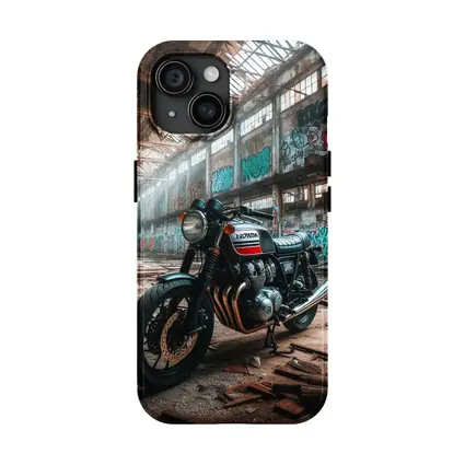 Honda Cafe Racer Motorcycle Abandoned Industrial Warehouse