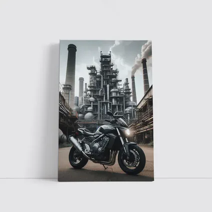 Honda Naked Bike Industrial Factory Background
