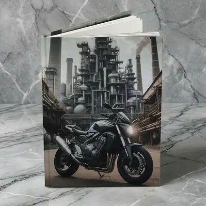 Honda Naked Bike Industrial Factory Background